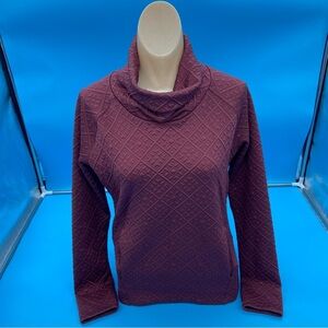 Sherpa Adventure Gear Nyano Pullover Top Plum Textured Front Hiking Pocket Small